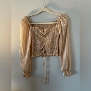 Gold Long Sleeve Blouse